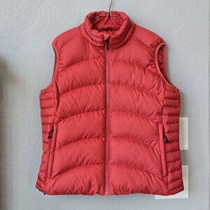 REI Womens Goose Down Vest. Red, Large